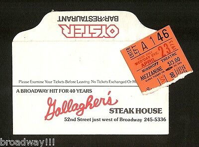 Bette Midler "clams On The Half Shell" 1975 Broadway Envelope And Ticket Stub
