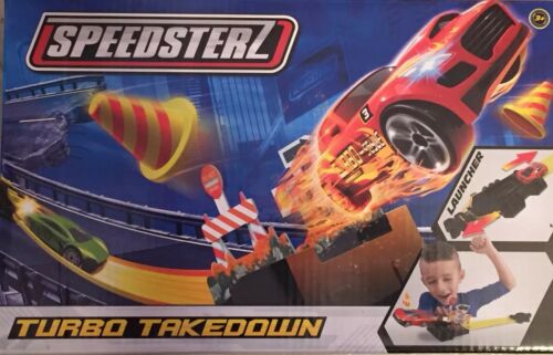 Turbo Race Takedown Your Opponent Speedsterz Set 2 Cars Toy Gift Set - New