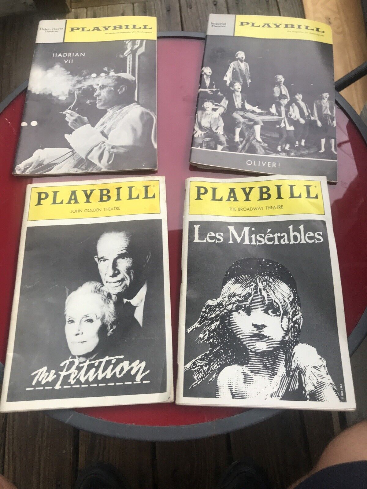 Lot Of Four Vintage Playbills Adrian Seven Oliver Petition Le Mid X10