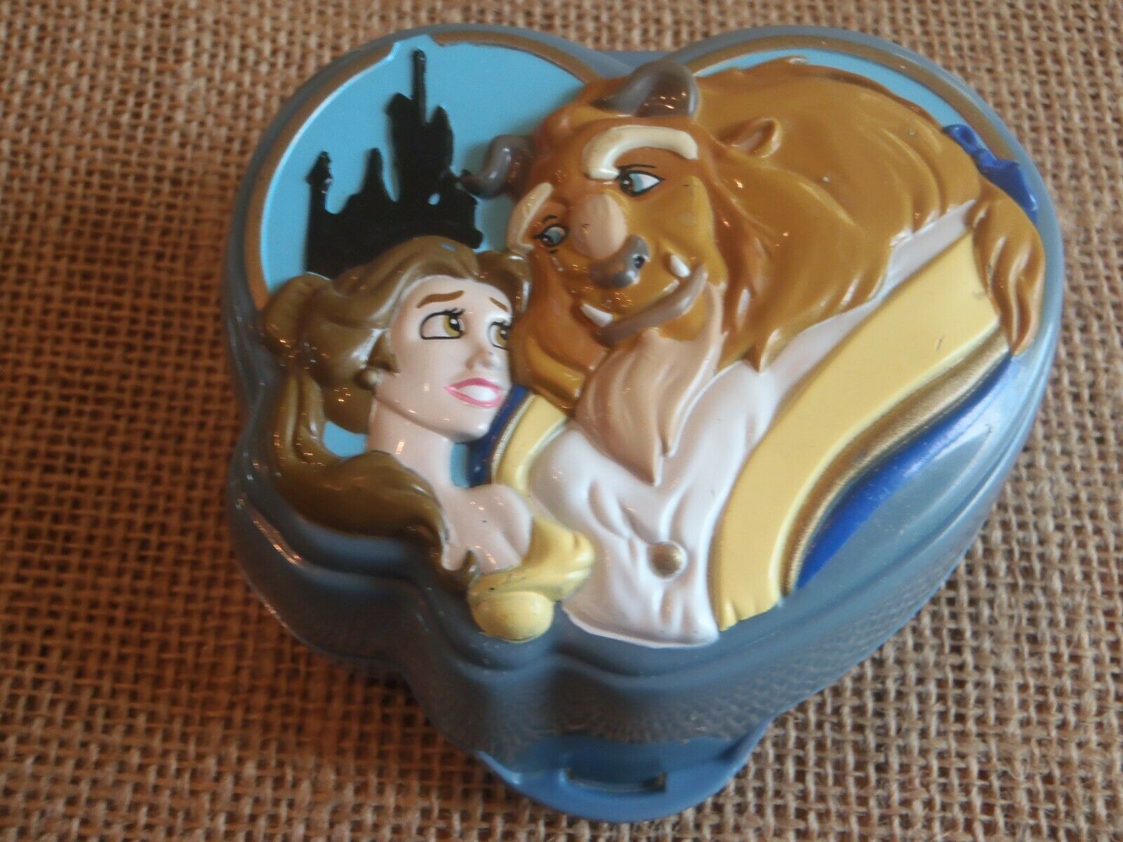 Vintage Polly Pocket Bluebird 1995 Beauty & The Beast Playcase Compact Only