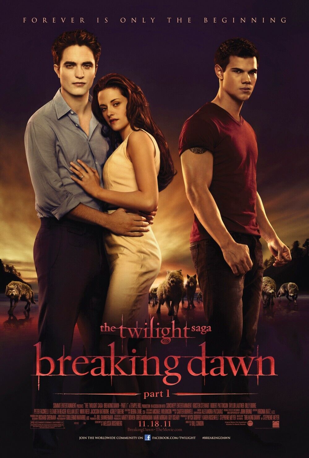 Twilight Breaking Dawn 2011 Sdcc Comic-con Cast & Jacob 2 Mini Movie Poster Set