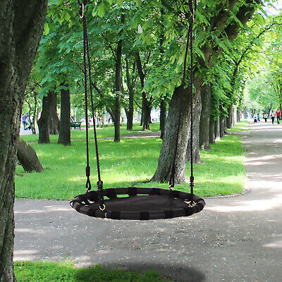 Children's Mesh Floating Tree Swing Platform For Playground, Black
