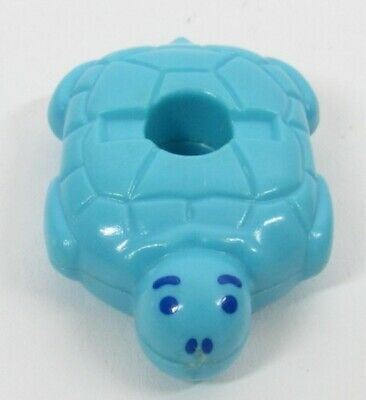 1990 Polly Pocket Dolls Bathtime Soap Dish - Blue Turtle Float Bluebird Toys