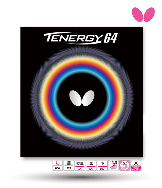 Butterfly Table Tennis Ping Pong Rubber Tenergy 64 Color Black