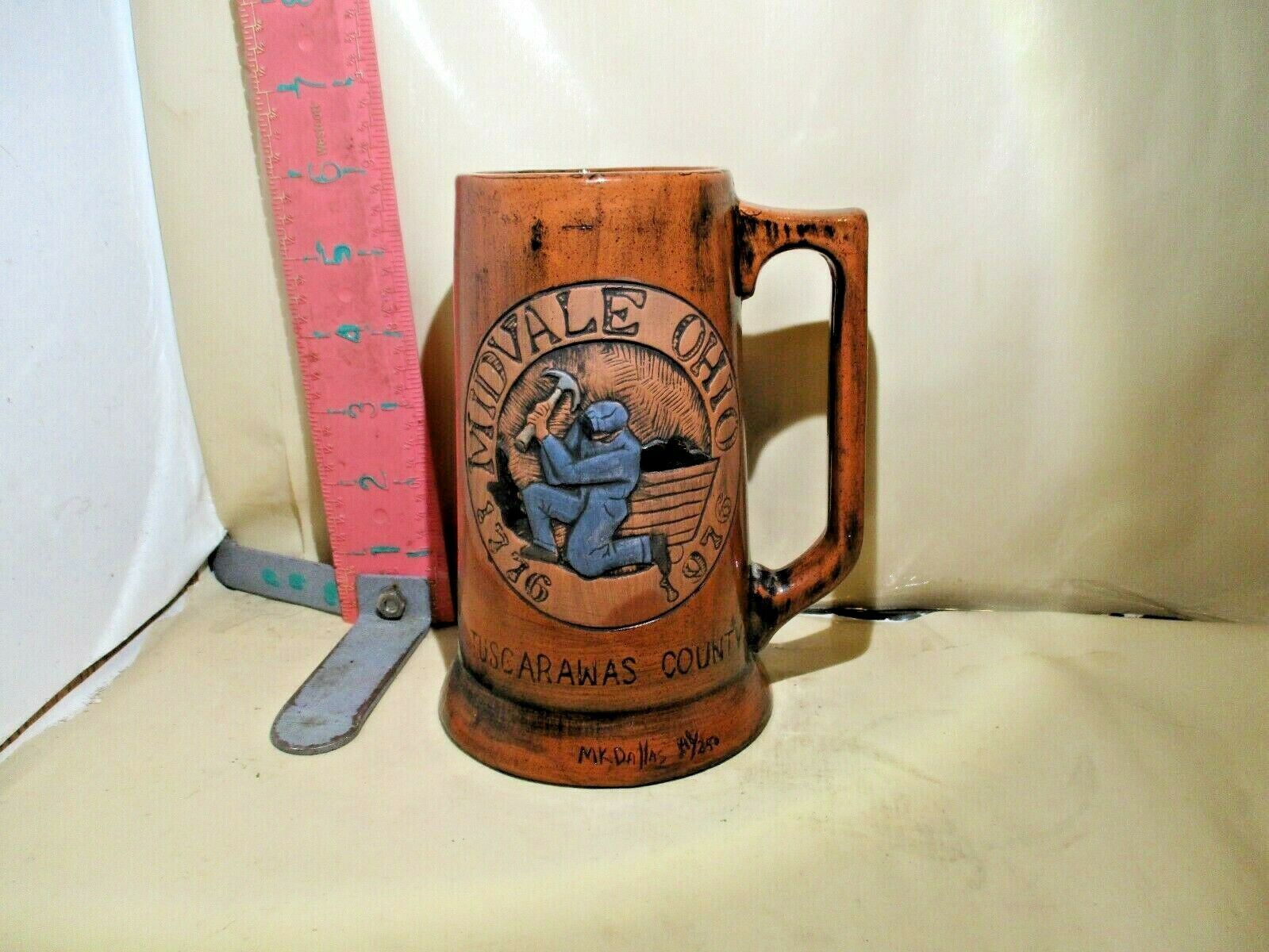 Handmade Mug , Midvale, Ohio , Tuscarawas County - Signed Mk Dallas 198/250