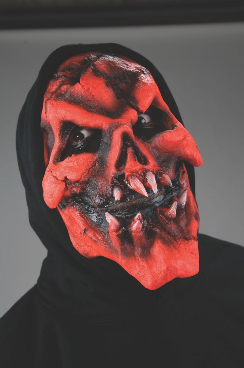 Reel F/x Burning Skull Demon Devil Theatrical Prosthetic Makeup Halloween