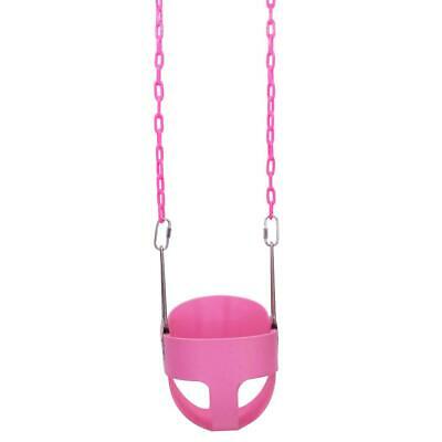 Heavy-duty High Back Full Bucket Toddler Swing Seat With 58" Coated Chain Pink