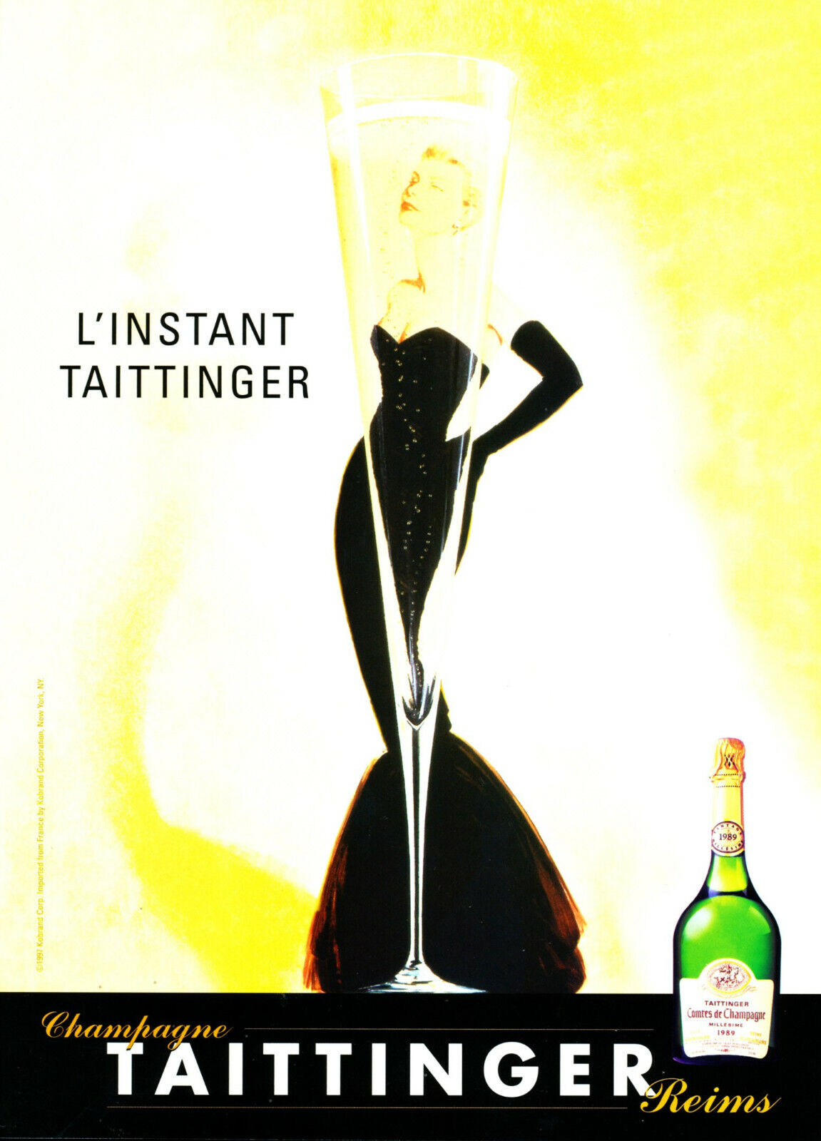 Taittinger Champagne Ad #2 Rare 1997 Out Of Print