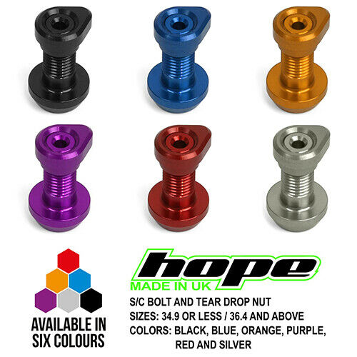 Hope Bolt On Seat Clamp Bolt And Tear Drop Nut 34.9 & Less / 36.4 And Above New