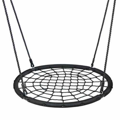 48'' Spider Web Tree Swing Net For Kids Adjustable Height Max Weight 600lbs