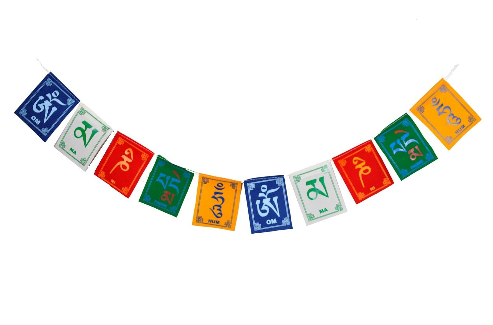 Tibetan  Prayer Flags Om Mani Padme Hum - High Quality - Buy 2 Get 1 Free