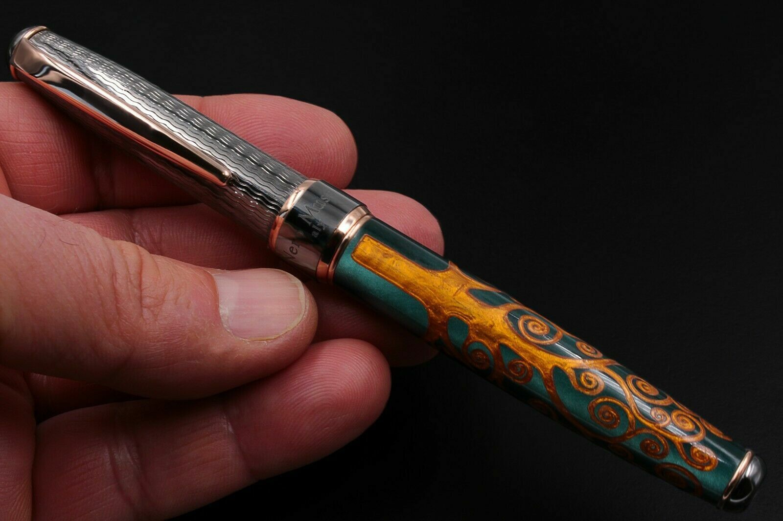 Klimt Three Of Life Pen Solid Silver Cap Bock Nib F Size Converter Or Cartridges